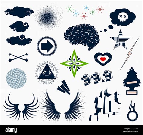 Vector illustration - set of urban Design Elements Stock Photo - Alamy