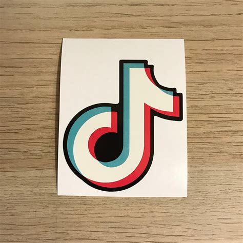 Tiktok Logo Sticker Vinyl Decal Tiktok Logo Logo Sticker Tik Tok Logo ...