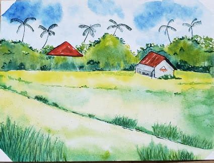 Green watercolor landscapes | Skillshare Student Project