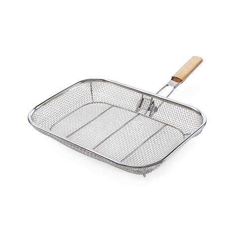 Mesh Grill Basket with Wood Handle – Crate & Barrel