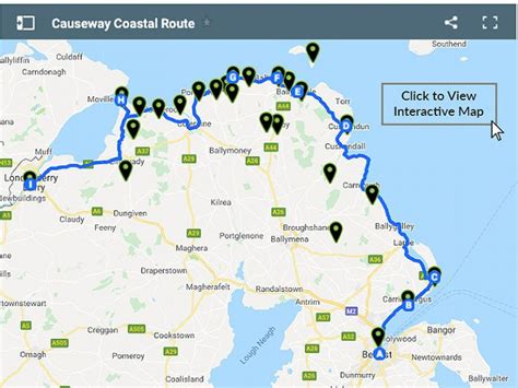 Causeway Coastal Route Map image - Northern Ireland Holidays