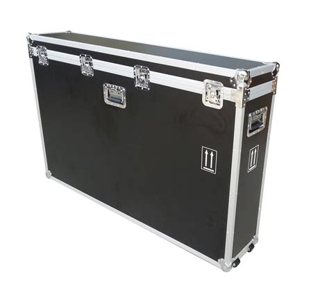 Large aluminum flight case black equipment flight carrying case with wheels