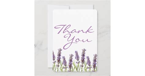 Lavender Thank You card | Zazzle