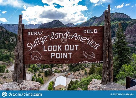 Sign For Ouray, Ouray County. Colorado, USA. The Switzerland Of America ...