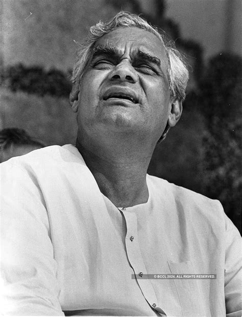 Atal Bihari Vajpayee addressing a seminar on 'Immorality in public life ...