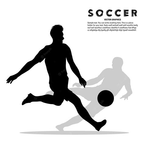 Premium Vector | Silhouette of soccer player running and avoiding opponents isolated on white ...