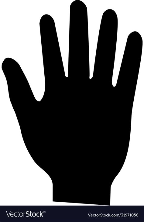 Hand palm silhouette icon image Royalty Free Vector Image