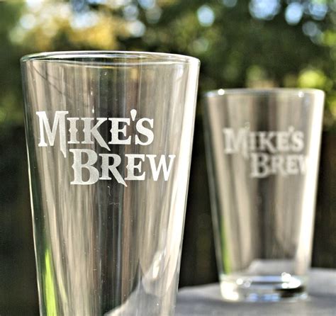 Beer Set of Pint Glasses Personalized Pint Glasses Etched | Etsy | Personalized pint glasses ...