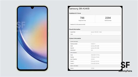 European Samsung Galaxy A34 5G spotted with MediaTek processor on Geekbench - Sammy Fans