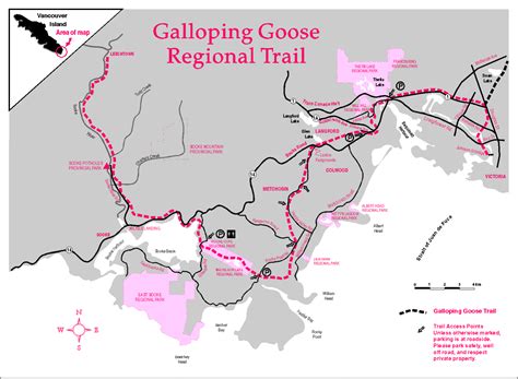 Galloping Goose Trail Map | Vancouver island, Trail maps, Trail