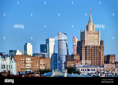 Moscow night skyline Stock Photo - Alamy