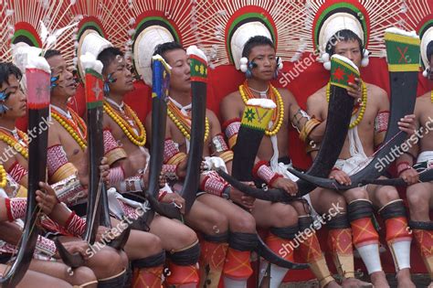 Angami Naga Tribesmen Their Traditional Dress Editorial Stock Photo - Stock Image | Shutterstock