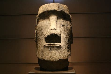 The Louvre: Stone Head of Easter Island by ness094 on DeviantArt