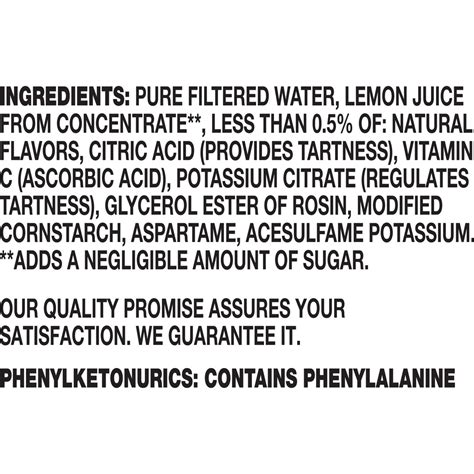 Minute Maid Lemonade, Zero Sugar-Ingredients