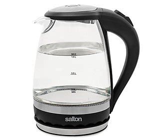 SALTON 1.5 L Compact Glass Kettle | Editorialist