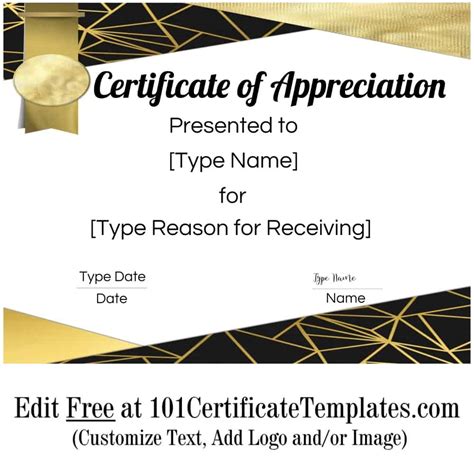 FREE Printable Certificate of Appreciation Template | Customize Online