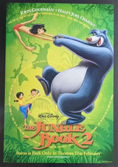 The Jungle Book 2 (2003) Original 27x40 Movie Poster D/S Rolled, John Goodman | eBay