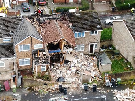 Shocking moment family home is destroyed in huge explosion injuring two ...