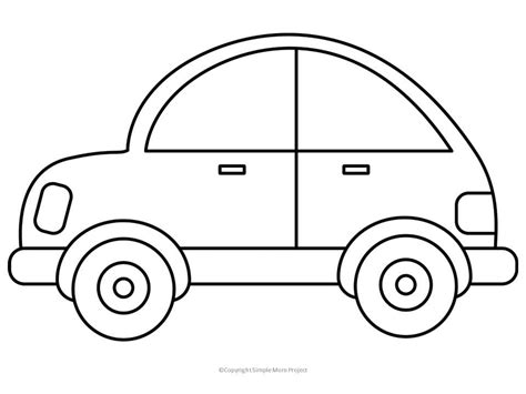 Free Printable Car Template | Cars coloring pages, Simple car drawing ...