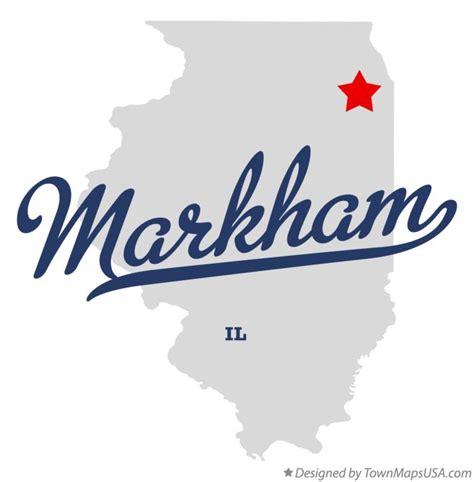 Map of Markham, IL, Illinois