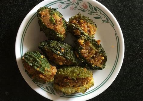 Andhra Style Stuffed Karela (Bitter Gourd) Recipe Recipe by Madhuri's ...