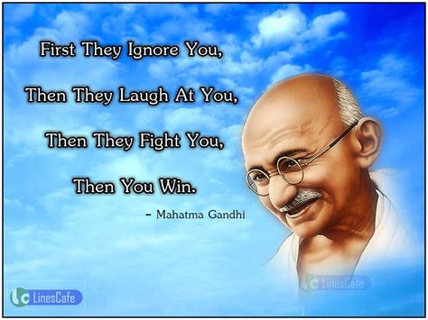 Mahatma Gandhi's Quotes Explaining How To Win | LinesCafe.com