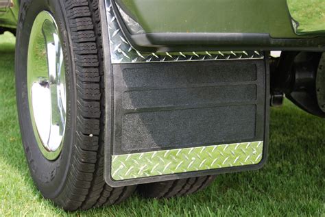 Mud Flaps Classic Dually Rubber Mudflaps / Diamond Tread Aluminum or Stainless Steel Inserts ...