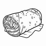 Burrito coloring page – Coloring Corner sketch template