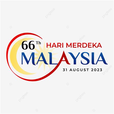 Gambar Logo Hari Kemerdekaan Malaysia Ke 66 31 Ogos 2023 Vektor ...