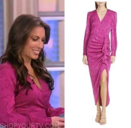 The View: February 2023 Alyssa Farah Griffin's Pink Satin Wrap Dress ...