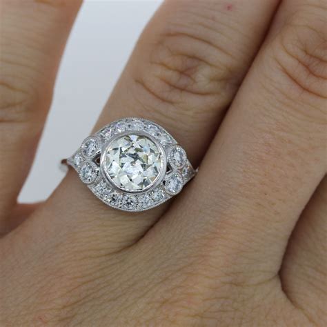 Vintage Style 1.52ct Old European Cut Diamond Engagement Ring