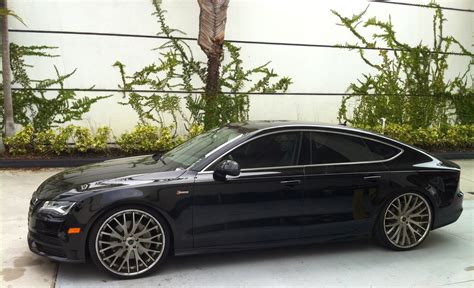 Exotic Cars on the Streets of Miami: Audi A7 with Savani rims