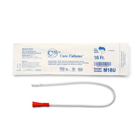 Cure Straight Tip Pocket Catheter for Men – 16 Fr, 16 Inch