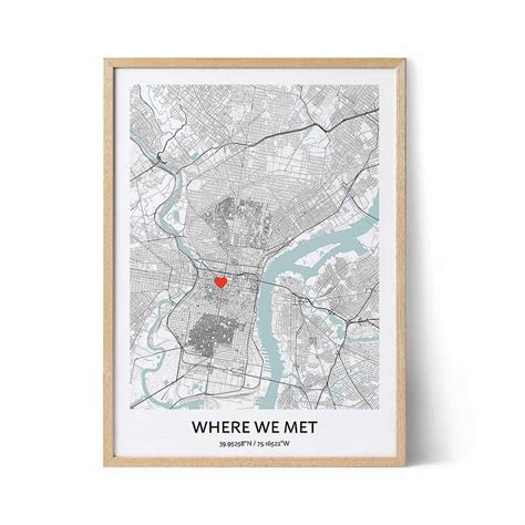 Where we met map - Personalized poster - Positive Prints