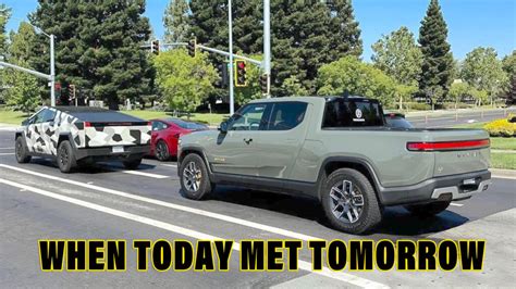 Tesla Cybertruck Looks Like A Supercar Next To Rivian R1T - ChroniclesLive