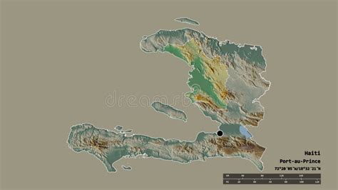 Location of L Artibonite, Department of Haiti,. Relief Stock ...