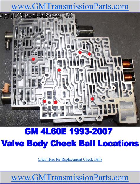 GM 4L60E Transmission Valve Body Check Ball Location Picture