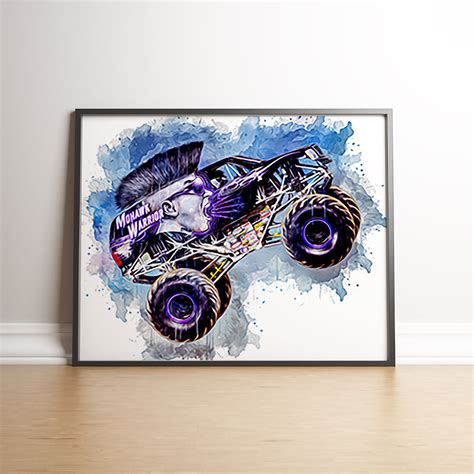 Mohawk Warrior Monster Truck Poster Design Ready to Print - Etsy