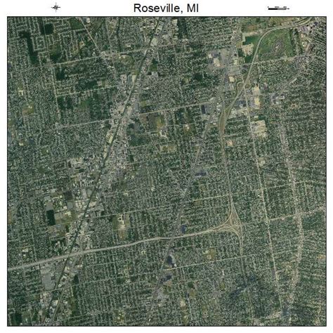 Aerial Photography Map of Roseville, MI Michigan