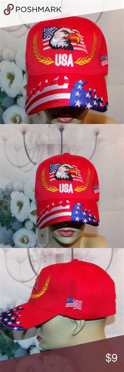 USA Eagle Hat American Flag 3D Like Red Patriotic | Clothes design ...