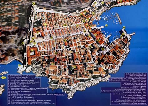 Dubrovnik map Croatia, Dubrovnik city plan