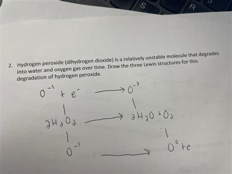 Solved 2. Hydrogen peroxide (dihydrogen dioxide) is a | Chegg.com