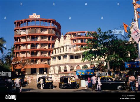 Hare Ram Hare Krishna temple ISKCON ; Juhu ; Bombay Mumbai ; Maharashtra ; India Stock Photo - Alamy