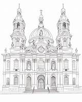 Premium Photo  Architecture Cathedral Coloring Pages sketch template