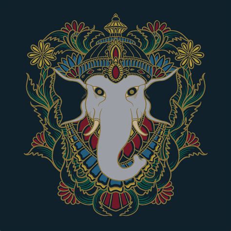 elephant spirit ornament 13923630 Vector Art at Vecteezy