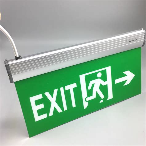 Cb Certification Ni-mh 1.2v Led Emergency Running Man Exit Left Right Double Side Acrylic Exit ...