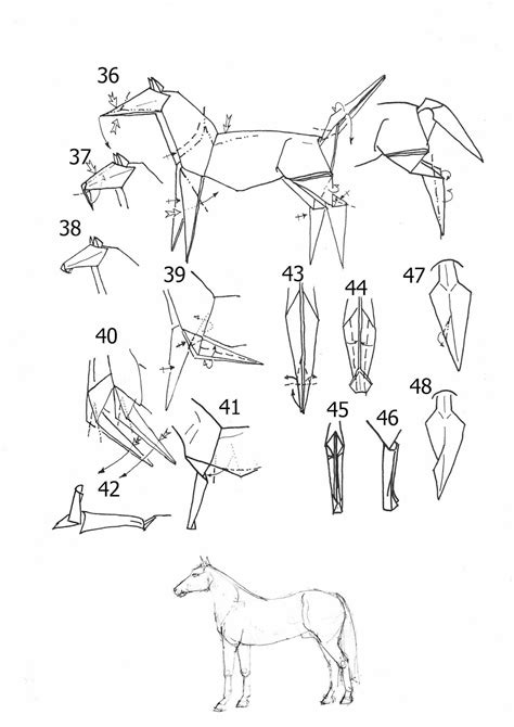 3d horse origami Diagram | Paper Origami Guide