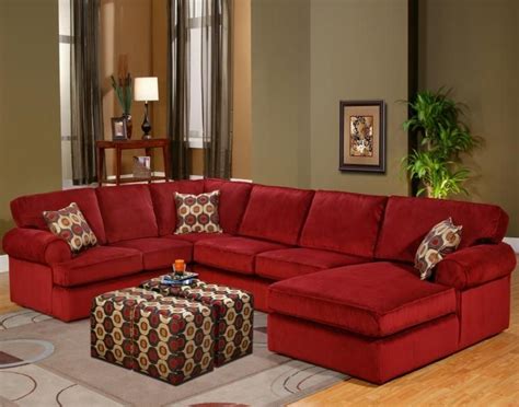 10 Ideas of Red Leather Sectionals With Chaise