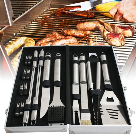 BBQ Barbecue Tool Set Grill Grilling Tools Accessory Stainless Steel From Weightscales, $25.34 ...