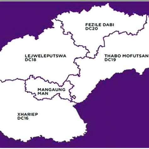 Municipalities of the Free State Province. Source: The Local Government... | Download Scientific ...